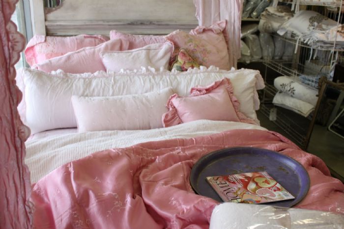 Velvet Satin Duvet Cover in Blush by Bella Notte Linens