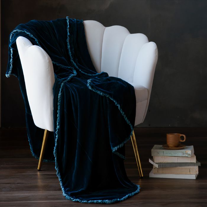 Carmen Blanket in Cenote Bella Notte Linens Bedding by Bella Notte Linens