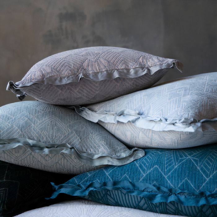 Silk Velvet and Trettino in Natural & Crema Bed Bella Notte Linens Bedding by Bella Notte Linens