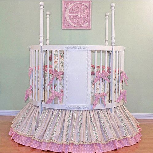 Stephanie Anne Crib Baby Bedding Round By Little Bunny Blue
