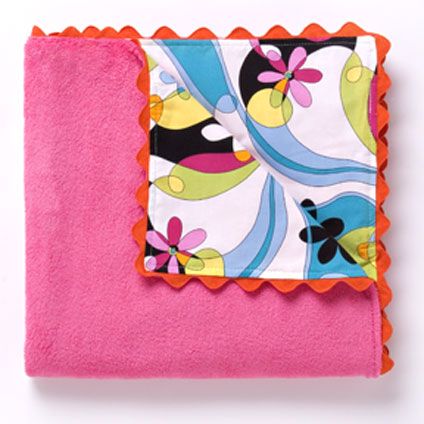 Funky Flowers Flurr Blanket by Little Moonjumper
