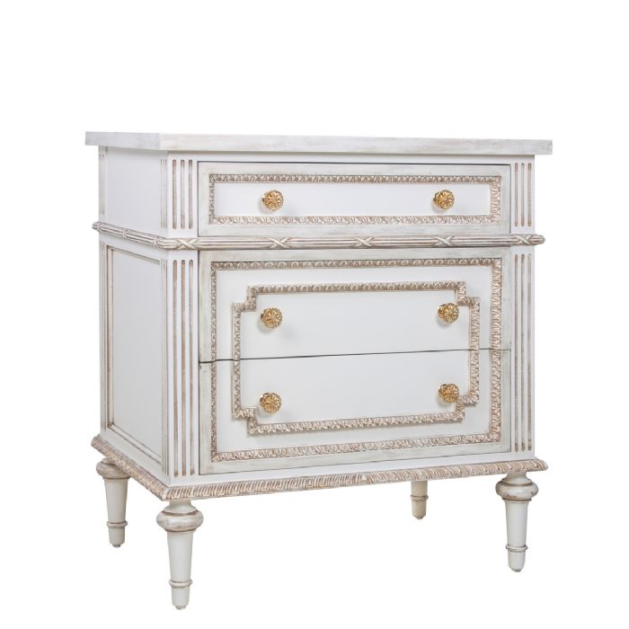Marcheline Night Table in Versailles Cream by AFK Art For Kids
