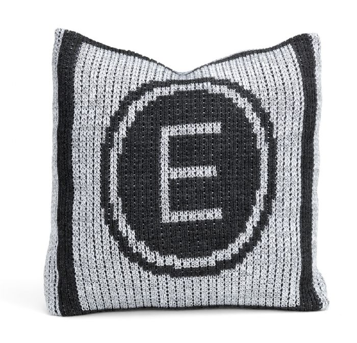Metallic Initial Stamp Pillow by Butterscotch Blankees