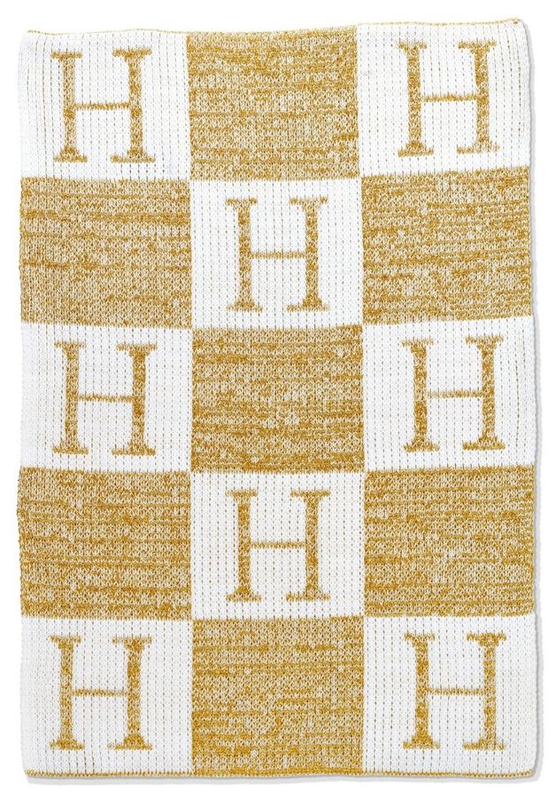 Metallic Initial and Blocks Stroller Blanket by Butterscotch Blankees