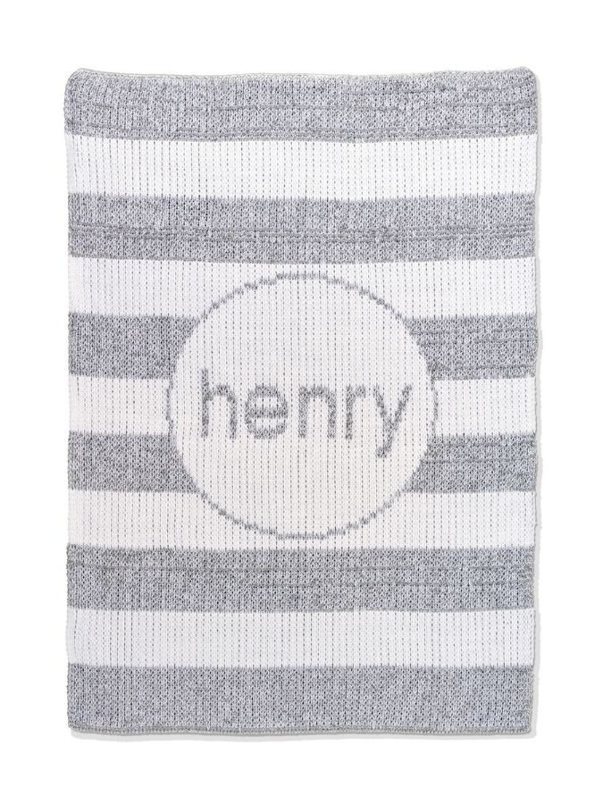 Metallic Modern Stripe Stroller Blanket by Butterscotch Blankees