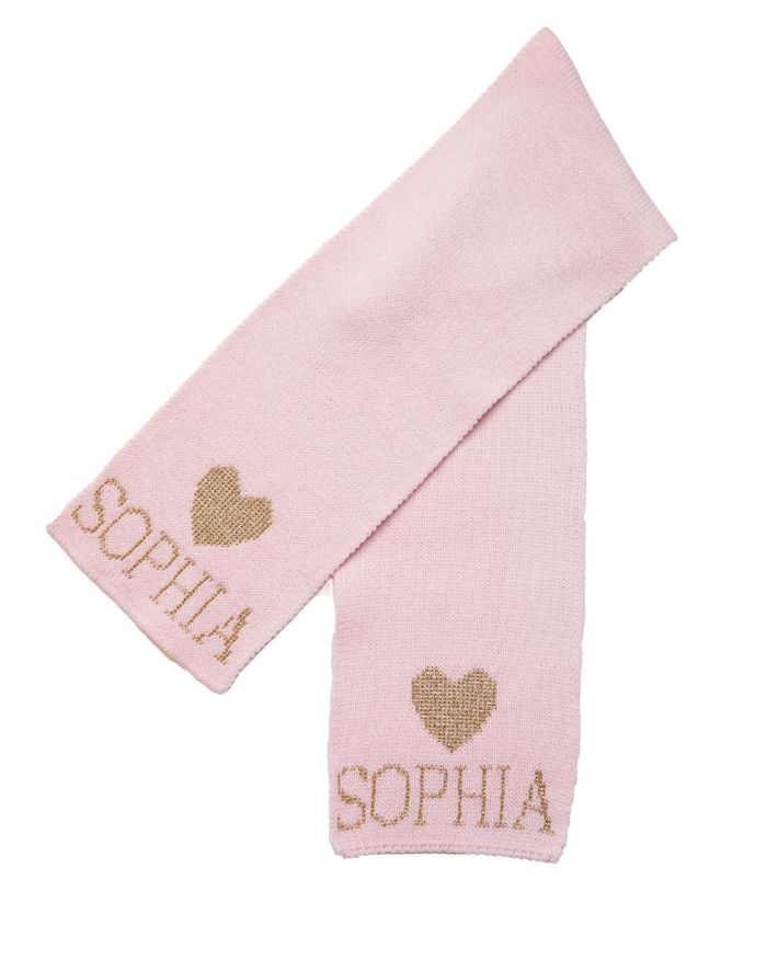 Metallic Single Heart Scarf by Butterscotch Blankees