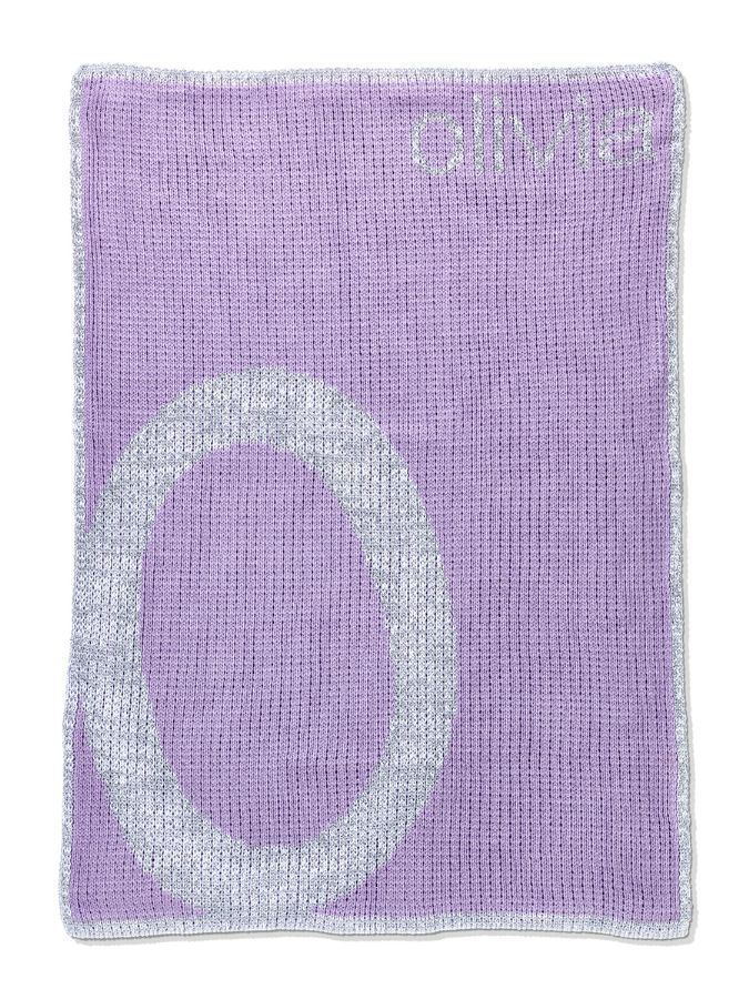 Metallic Slanted Large Letter Blanket by Butterscotch Blankees