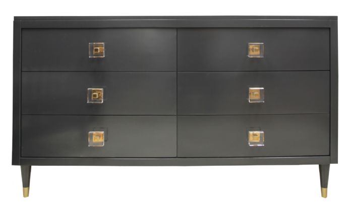 Uptown 6-Drawer Dresser in Black by Newport Cottages