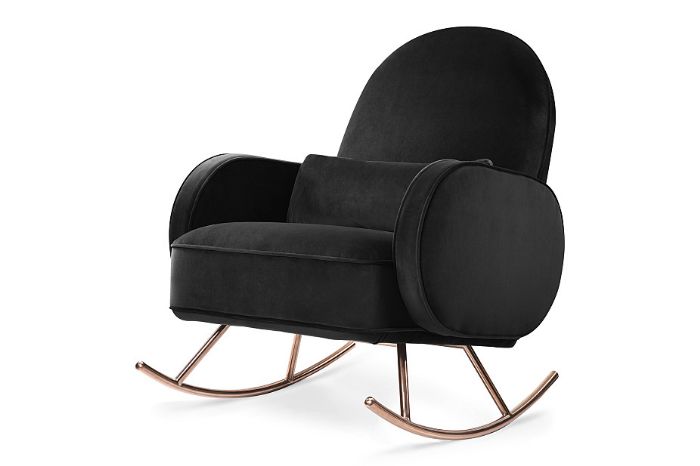 Compass Rocker in Velvet - Black by Nursery Works