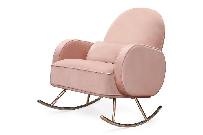 Compass Rocker in Velvet - Blush by Nursery Works