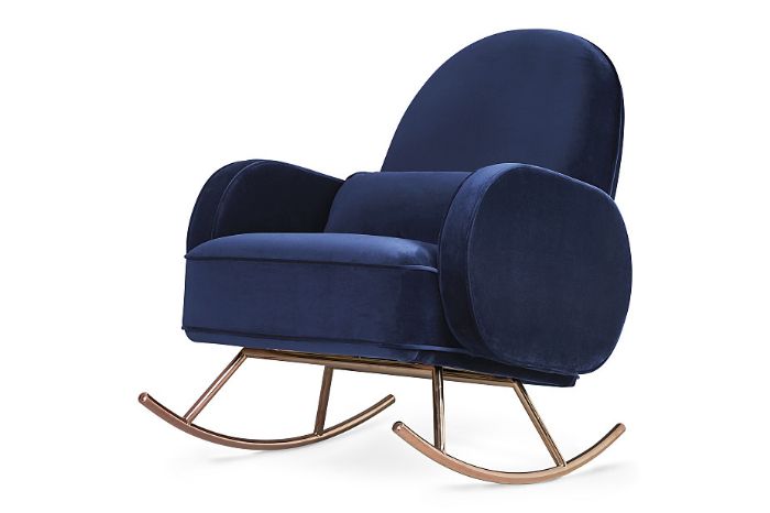 Compass Rocker in Velvet - Navy by Nursery Works