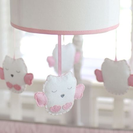 Baby Owl Crib Mobile In Pink By Baby Crib Mobiles