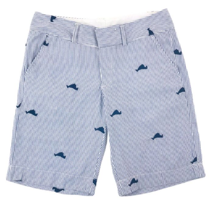 Martha's Vineyard Seersucker Shorts - Women's in NAVY by Piping Prints