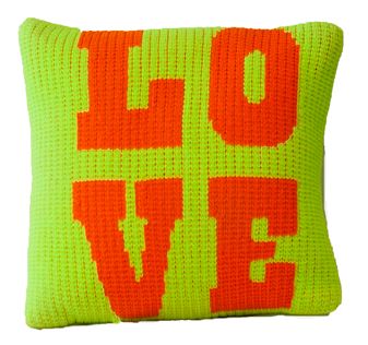 LOVE Pillow by Butterscotch Blankees