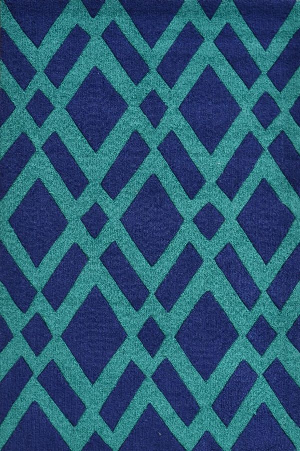 Diamonds Rug in Green by Rug Market