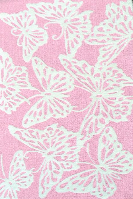 Multi Butterfly Rug in Pink by Rug Market
