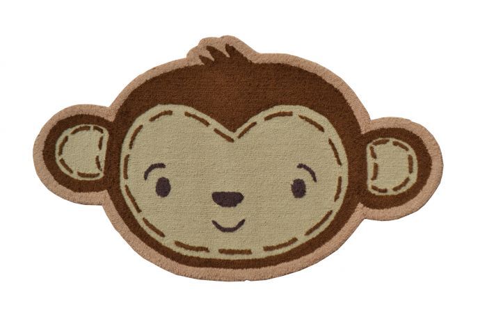 Shaped Monkey Face Rug by Rug Market