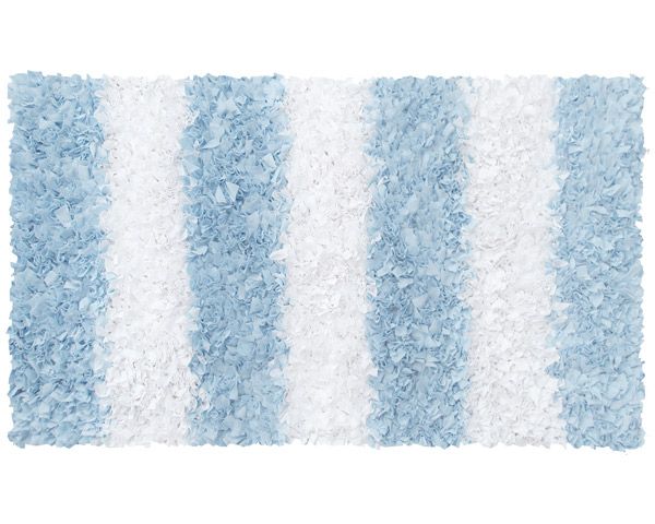 Shag Rug in Blue Stripe by Rug Market