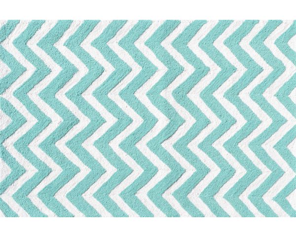 Chevron Rug in Teal by Rug Market
