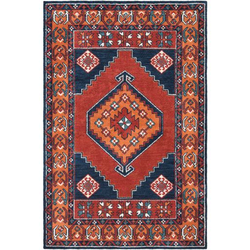 Arabia Medallion Rug in Orange by Surya