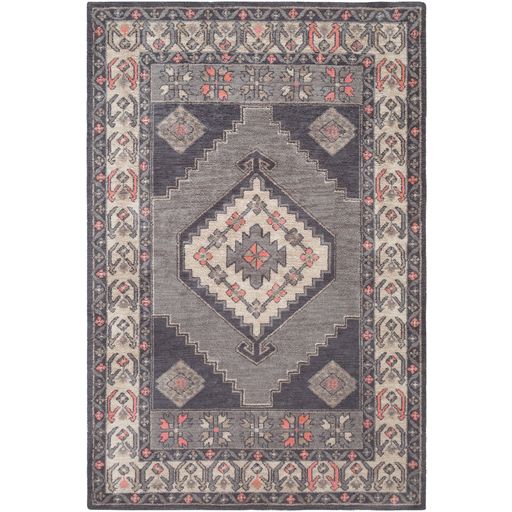 Arabia Medallion Rug in Charcoal by Surya