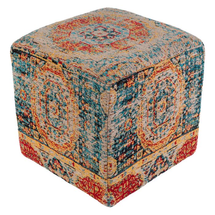 Amsterdam Pouf in Saffron by Surya