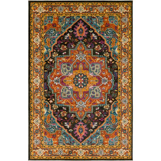 Anika Medallion Rug in Saffron by Surya