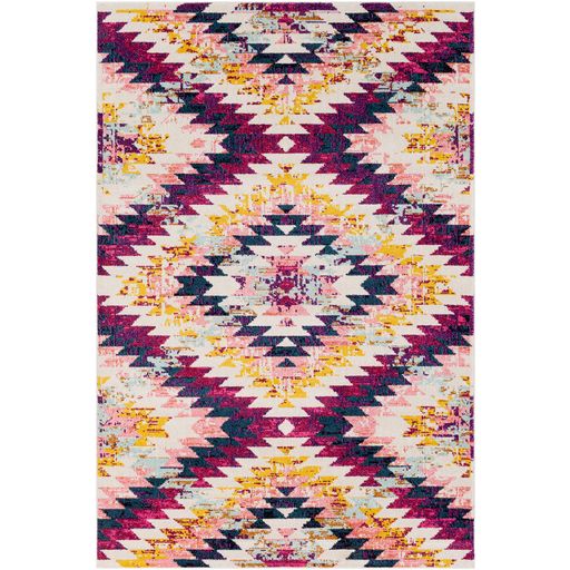 Anika Zag Rug in Dark Pink by Surya