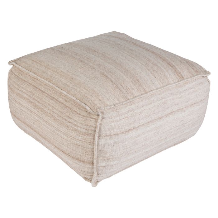 Barnsley Pouf in Khaki by Surya