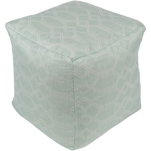 Crissy Indoor/Outdoor Pouf in Sea Foam by Surya