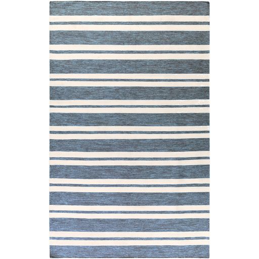 Everett Stripe Indoor/Outdoor Rug in Aqua by Surya
