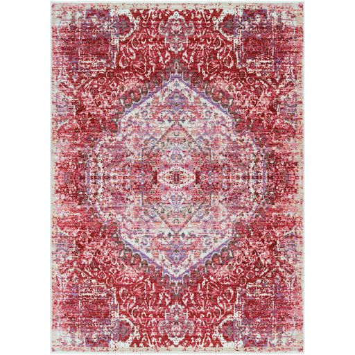 Germili Medallion Rug in Rose by Surya