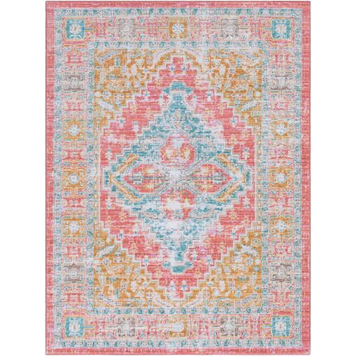 Germili Diamond Rug in Coral by Surya
