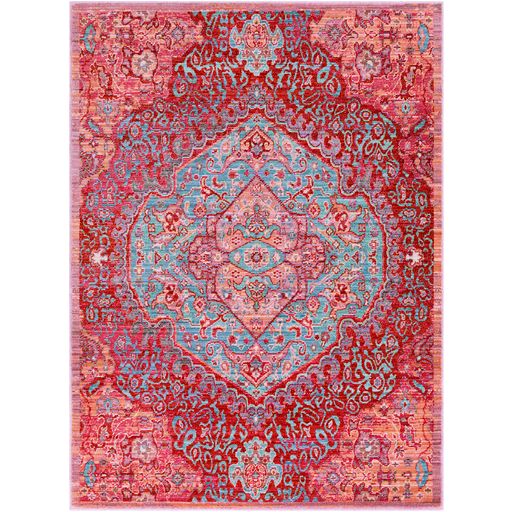 Germili Medallion Rug in Pink by Surya