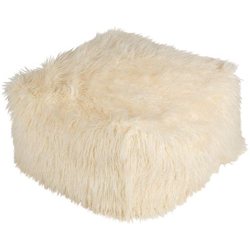 Kharaa Pouf in White by Surya