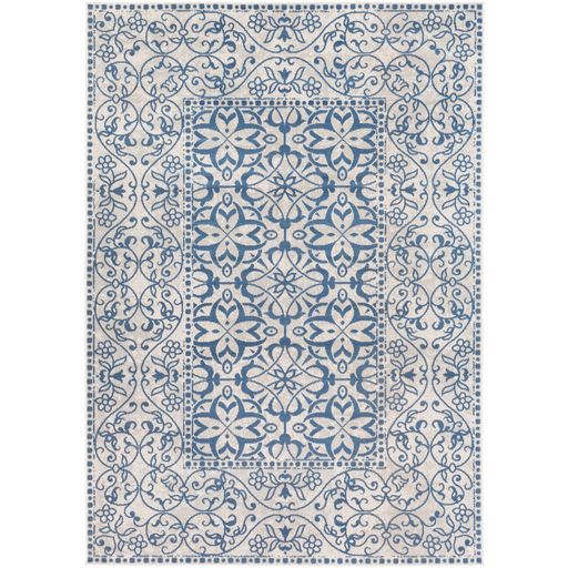 Mavrick Flolar Rug in Navy by Surya