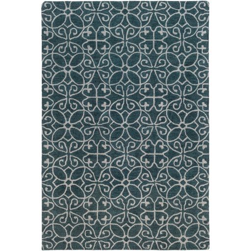 Scott Medallion Rug in Teal by Surya