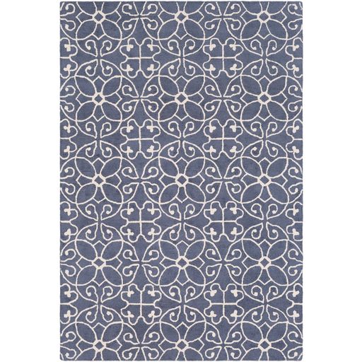 Scott Medallion Rug in Dark Blue by Surya