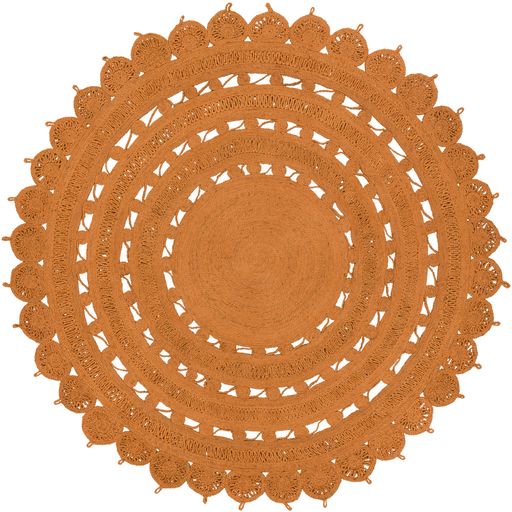 Sundaze Jute Rug in Orange by Surya