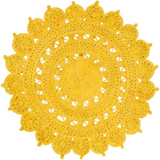 Sundaze Jute Rug in Yellow by Surya