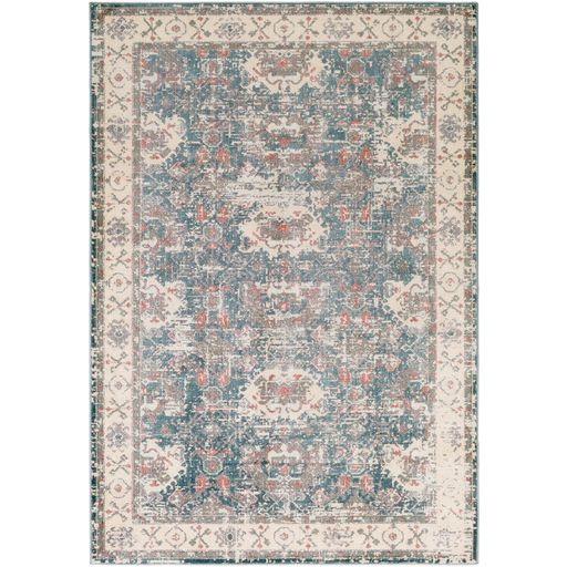 Serene Frame Rug in Aqua by Surya