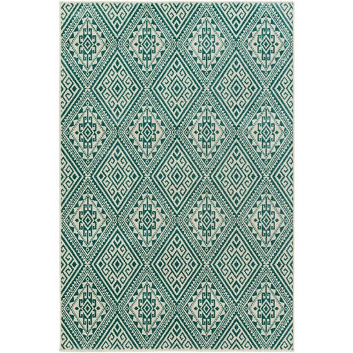 Stretto Diamond Rug in Teal by Surya
