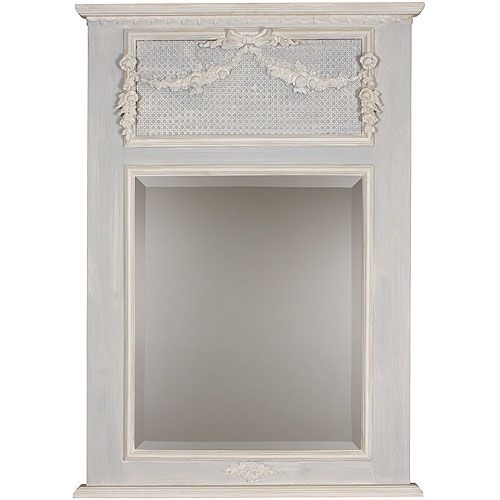 Trumeau Mirror in Washed Powder Blue & Creme by AFK Art For Kids