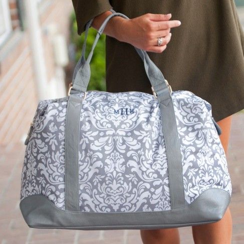Ella Weekender in Gray by Monogram Boutique