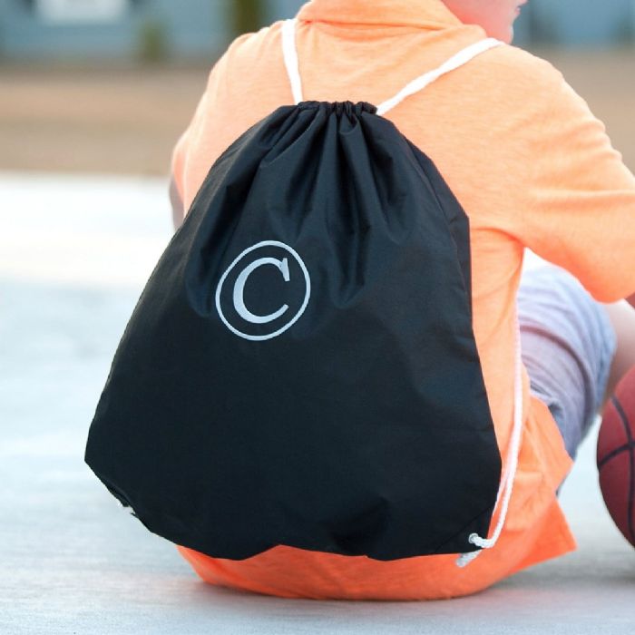 Gym Bag in Black by Monogram Boutique