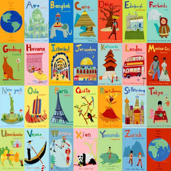 A-Z World Canvas Wall Art by Oopsy Daisy