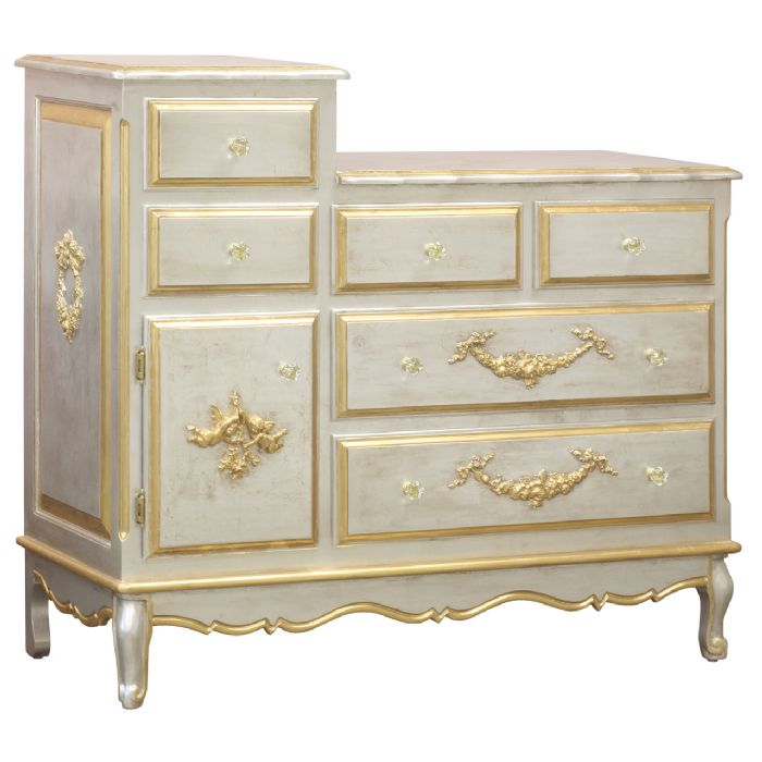 French Changer with Mouldings in Silver & Gold Gilding by AFK Art For Kids
