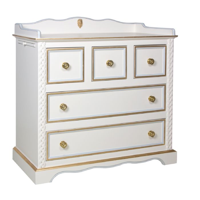 Vintage Changer in Antico White,Blue and Gold Gilding by AFK Art For Kids