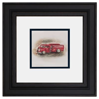 Vintage Transportation Fire Engine Print by AFK Art For Kids