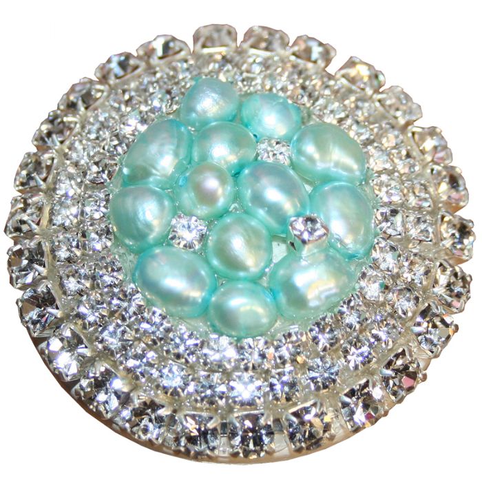 Glamour Drawer Knob in Aqua by CC Custom Furniture